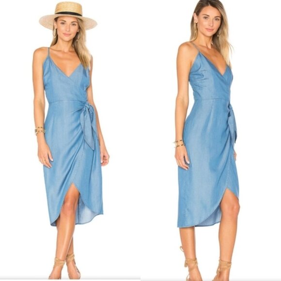 Lovers + Friends Dresses & Skirts - Lovers + Friends Orchid Chambray Wrap Dress